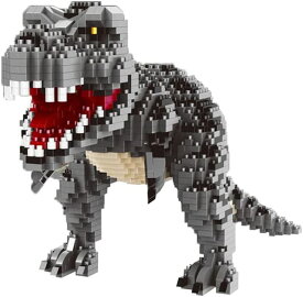 恐竜 ブロック (黒)1530ピース　　　ダイナソー ティラノサウルス レックス 恐竜 パズル 知育玩具 男の子 子供 おもちゃ プレゼント