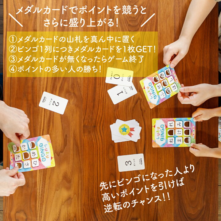 楽天市場 抗菌 しりとりbingo しりとりビンゴ エコ サステナブル素材 10枚入 モンテッソーリ 知育玩具 ひらがな カード ゲーム 夏休み 入学 入学祝い 4歳 4才 3歳 5歳 6歳 知育 男の子 女の子 脳トレ まちかど情報室 学習 思考力 レクリエーション 室内遊び 小学生