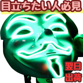 【翌日発送】マスク アノニマス LED コスプレ コス 仮面 光る 電池 点灯 ハッカー 30cm 子供大人対応 コスチューム お祝い ハロウィン プレゼント袋付【現品写真有】