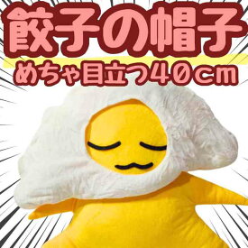 【翌日発送】帽子 ギョウザ　餃子　ぬいぐるみ コスプレ 被り物 60cm 食べ物 子供大応対応 コスチューム ぼうし お祝い ハロウィン プレゼント袋付【現品写真有】