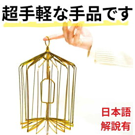 【手品 マジック】鳥かごの出現 バードケージ ゴールド 金 アピアリングバードケージ 初心者 簡単