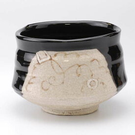 春草作 黒織部 抹茶碗（木箱入り）/ 抹茶碗 春草 瀬戸焼 赤津焼 伝統工芸士 手造り 黒織部 あす楽