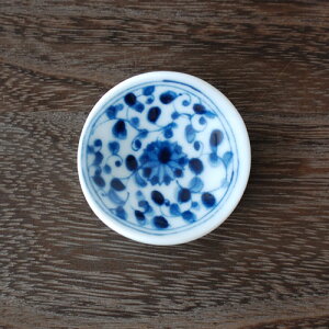 菊唐草 丸型箸置き / 藍凛堂 食器 食卓小物 丸型 唐草柄 美濃焼 あす楽