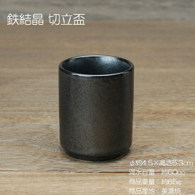 鉄結晶 切立盃 / 食器 盃 ぐい呑み 黒 日本酒 熱燗 晩酌 SAKE 美濃焼 瀬戸物 居酒屋