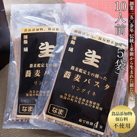 生蕎麦パスタ　10人前（5袋） そば処角弥 食品添加物、保存料不使用 ギフト のし対応可