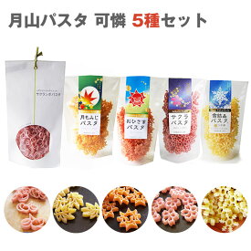 敬老の日 2026 月山パスタ 可憐 5種セット (雪結晶/サクラ/おひさま/さくらんぼ/月もみじ) 玉谷製麺所 ギフト のし対応可