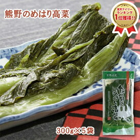 【楽天1位】熊野のめはり高菜300g×5袋 国産 熊野の里