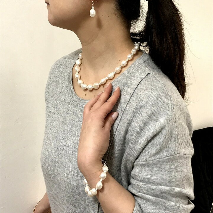 楽天市場】【華やか！パーティー向き！】淡水バロックパールキラキラ  