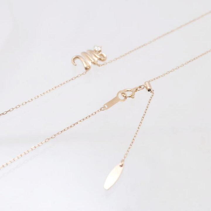 楽天市場】4℃ ヨンドシー ダイヤモンド イニシャル M ネックレス  