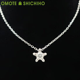 STAR JEWELRY スタージュエリー ダイヤモンド スター ネックレス D:0.10ct K18 WG ホワイトゴールド 星 ペンダント レディース ジュエリー 美品【中古】