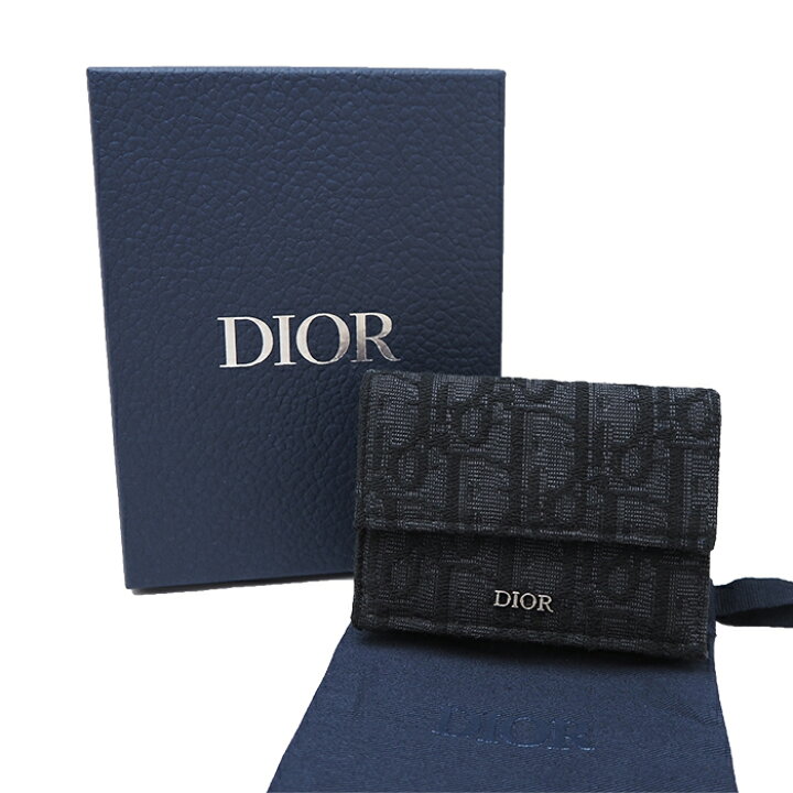楽天市場】DIOR ディオール 三つ折り ウォレット コンパクト ミニ 財布 