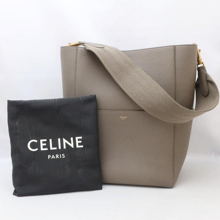 楽天市場】CELINE セリーヌ サングル バケットバッグ ミディアム 