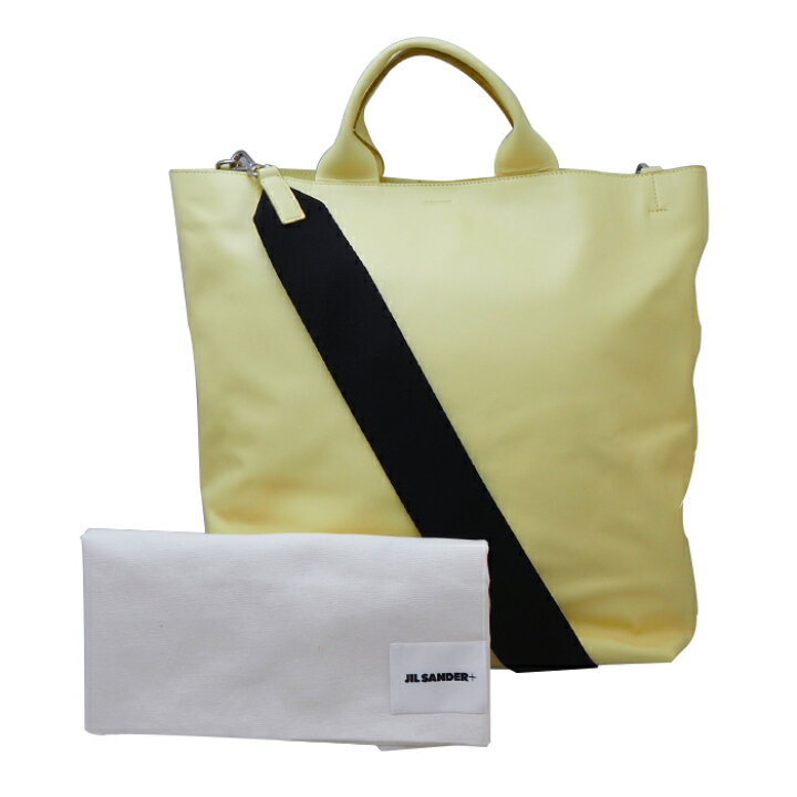 JIL SANDER ナイロン ヌメ革 トートバッグ レモンイエロー 楽天市場 