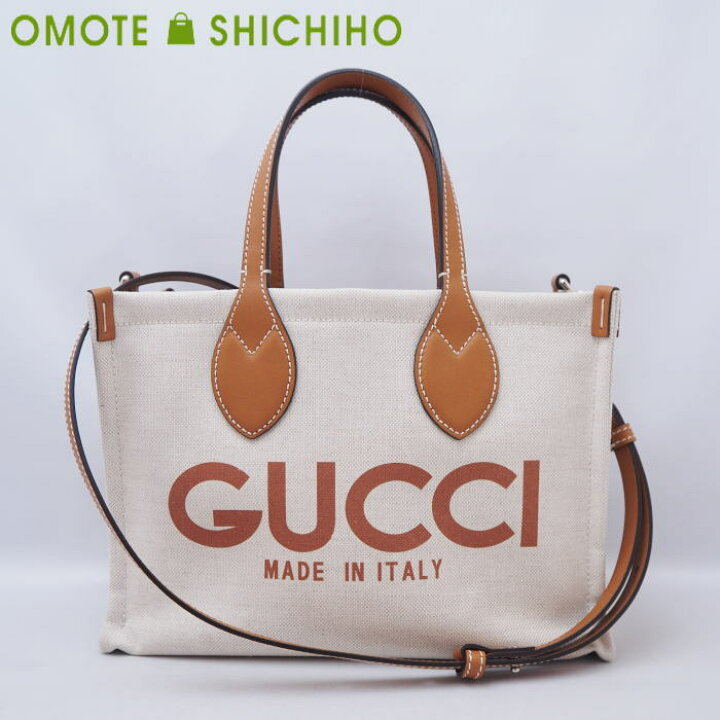楽天市場】【未使用品】GUCCI グッチ GUCCI プリント ミニ トート 