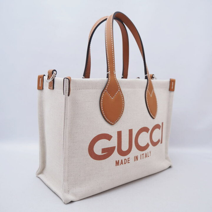 良品】GUCCI グッチ GGキャンバス ミニトートバッグ ハンドバッグ 楽天  