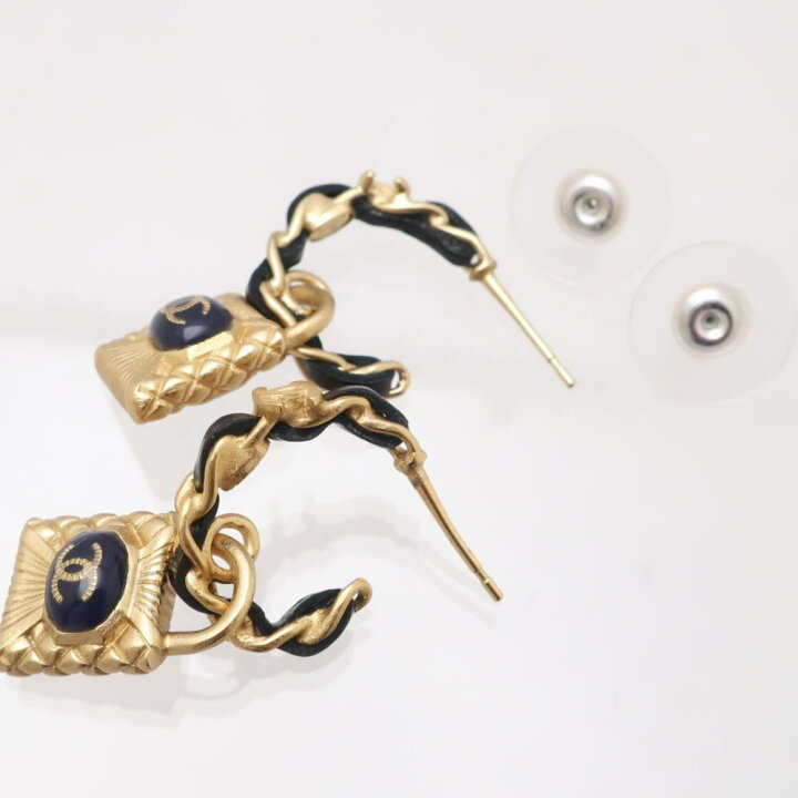 楽天市場】CHANEL シャネル ココマーク カデナ ピアス GP ゴールド 