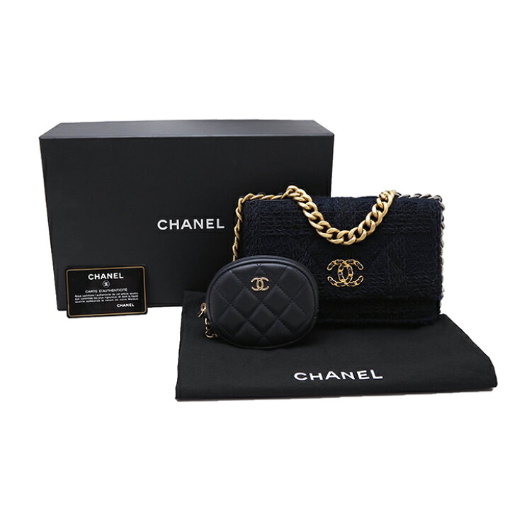 楽天市場】CHANEL シャネル シャネル19 ポーチ付 チェーンウォレット 