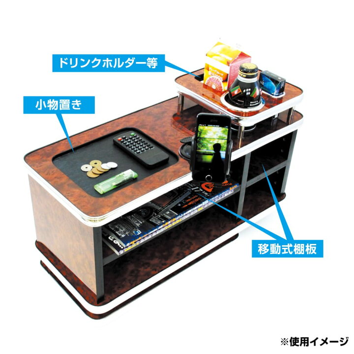 楽天市場】メーカー直送 ジェットイノウエ コンソールボックス 木目調 