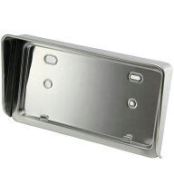 メーカー直送 ジェットイノウエ バイザー付ナンバープレート枠 大型/中型 鏡面中型用 524307 ※代引・返…
