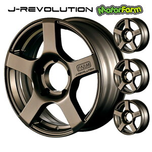 メーカー直送 モーターファーム ホイール J-REVOLUTION マットブロンズ 16×5.5J/5H+20 4本set ※代引不可・返品不可