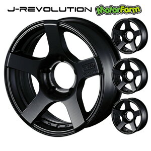 メーカー直送 モーターファーム ホイール J-REVOLUTION マットブラック 16×5.5J/5H-25 4本set ※代引不可・返品不可