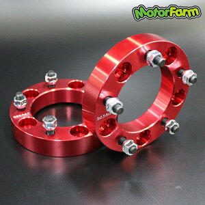 メーカー直送 モーターファーム ワイドトレッドスペーサー 30mm 5H/139.7-P1.25 レッド 4枚1台分 ※代引不可・返品不可