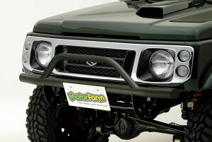 メーカー直送 モーターファーム FARMバンパー スチール曲げ しし狩りタイプ フロント用 SJ30・JA11・JA22・JB32 ※代引不可・返品不可