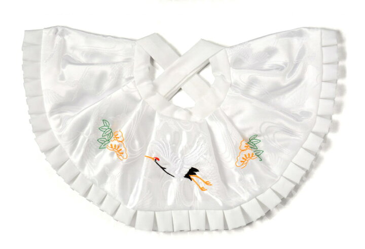 楽天市場 お宮参りよだれかけ お食い初め よだれかけ 赤ちゃんスタイ ベビー 和柄 着物 白 ホワイト 刺繍 松 鶴 セレモニー 宮参 男の子 女の子 産着 お結屋