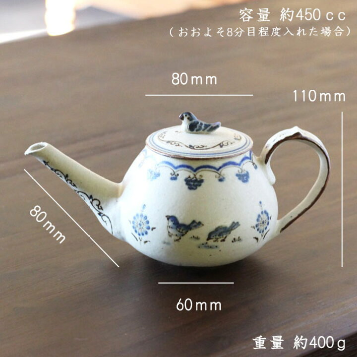 楽天市場】光萌窯 中西申幸 鳥遊戯画ポット【4】│チュン 鳥 ティー 