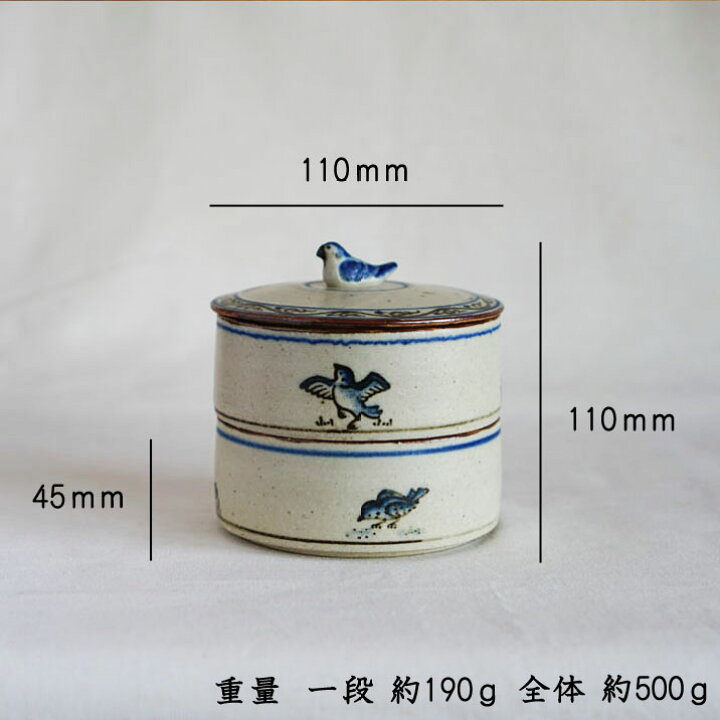 楽天市場】光萌窯 中西申幸 鳥遊戯画ミニお重【18】│チュン 鳥 重箱 