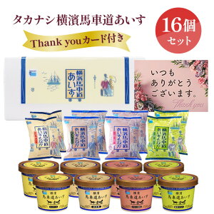 【Thank youカード付き】アイス 詰め合わせ タカナシ 横濱馬車道あいす 計16個(カップ8個、もなか8個)TBW48 | アイス アイスクリーム ギフト 詰め合わせ プレゼント アイスミルク アイスギフト ス