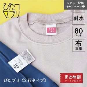 お名前シール 防水 布 靴下 アイロン アイロンプリント シート【 ぴたプリ 2行タイプ 】 名前シール おなまえシール アイロンシール ネームシール ヘアアイロン タグ 漢字 入学 入園 保育園