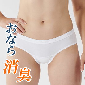 【シュレディーズ 】レギュラーショーツ／おなら消臭パンツ／レディース／ホワイト／白／Shreddies 活性炭 おならフィルター イギリス製 消臭ショーツ 消臭下着 IBS 過敏性腸症候群