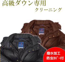 高級ダウンクリーニング 2枚 宅配 モンクレール デュベティカなど こだわり仕上　ダウンコート・ダウンジャケット「撥水加工・汗抜き加工・防虫カバー」付【送料無料（北海道・沖縄・離島は除く）】