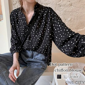 ブラウス レディース ドット柄シフォンブラウス フリル ブランド きれいめ スーツ ワンピース 長袖 カットソー 冬 Tシャツ ノーアイロン 事務服 高品質 オフィス レース 黒 おしゃれ ボウタイ 春 シャツ シフォン カジュアル 安い 人気 秋 厚手 白 フォーマル 50代