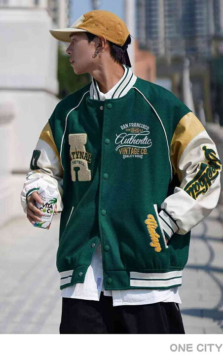 楽天市場】M~2XL スタジャン メンズ スタジアムジャンパー ジャケット 