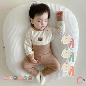 パジャマ ベビー 服 長袖 ルームウエア 春 夏 秋 冬 赤ちゃん キッズ 男の子 女の子 寝巻き 厚手 長ズボン 腹巻付き セットアップ 保育園 幼稚園 上下セット 保温 防寒 可愛い 裏起毛 あったか
