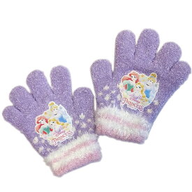 ディズニープリンセス ニット手袋 のびのび手袋 女子 女の子 男児 冬物 5本指 雪遊び ディズニー 【メール便発送商品】 pz-fzt21