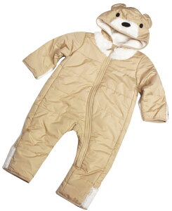 スノーコンビ ジャンプスーツ 着ぐるみ おくるみ ベビー あったか 防寒 男の子 女の子 撥水加工 ZOOMIC ズーミック フード 耳 アニマル くま 裏起毛 着ぐるみ 防寒着 アウター スキーウェア ス