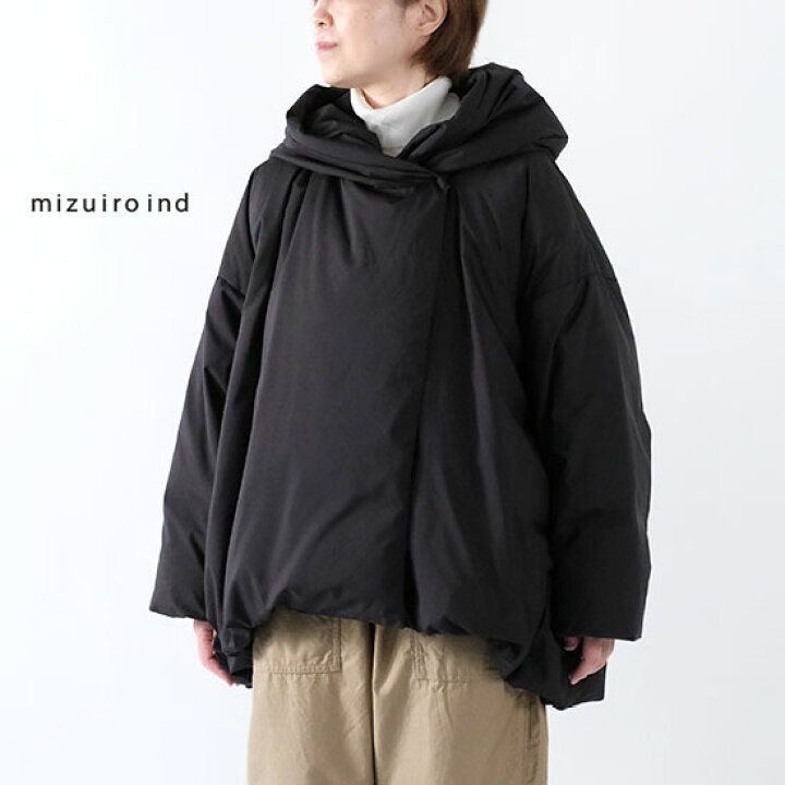 楽天市場】ミズイロインド mizuiro ind フーデッド ワイドダウン 