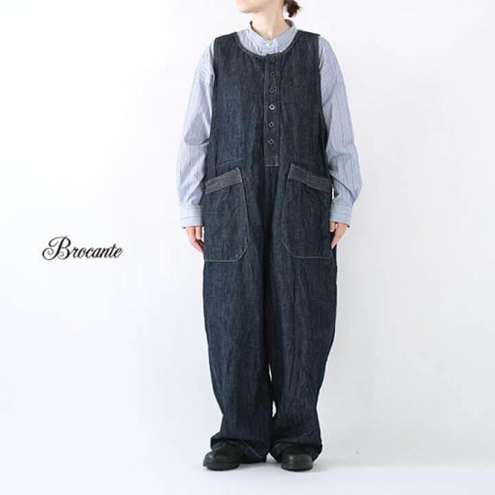楽天市場】ブロカント Brocante 10ozデニム トラヴァイユサロペット 33 