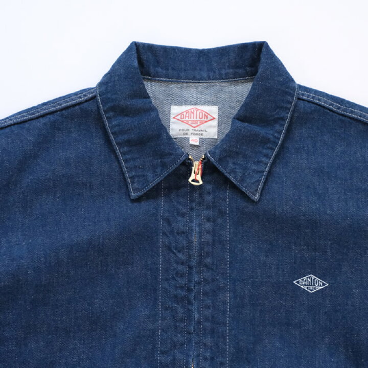 楽天市場】DANTON ダントン メンズ 11OZ ネップデニム ジップ ブルゾン  