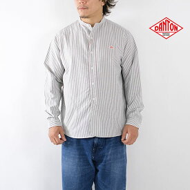 ダントン DANTON メンズ オックスフォード バンドカラー シャツ ストライプ DT-B0280 OXP 長袖＊送料無料＊《即日発送》