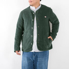 ダントン DANTON メンズ カラーレス フリース ジャケット JD-8939＊送料無料＊《即日発送》