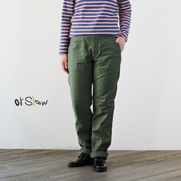 楽天市場】オアスロウ orSlow スリムフィットファティーグパンツ ユニ 