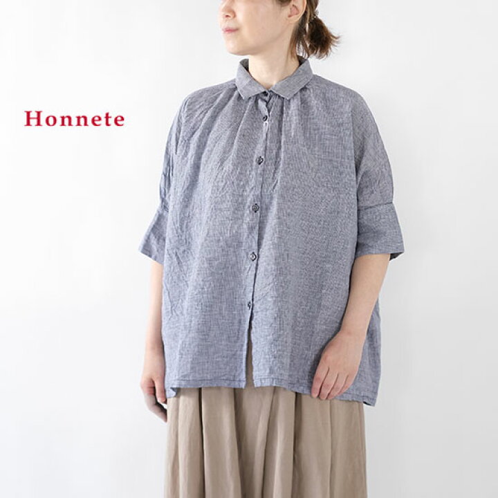 楽天市場】オネット Honnete アイリッシュリネン ハーフスリーブ 
