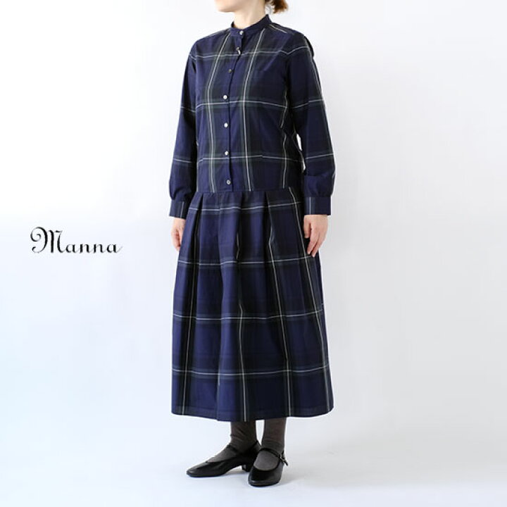 楽天市場】マンナ Manna タイプライターチェックシャツワンピース 