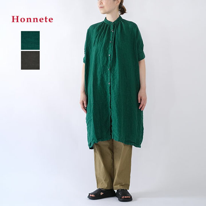 楽天市場】オネット Honnete アイリッシュリネン ハーフスリーブ ノー 