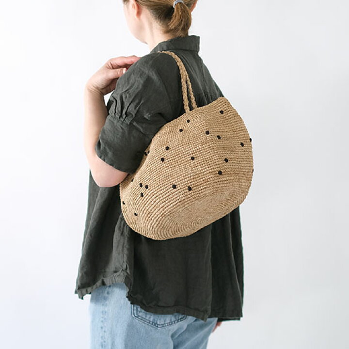 楽天市場】ノロ NORO MADRAGUE PLUMETIS POIS M ドット かごバッグ 