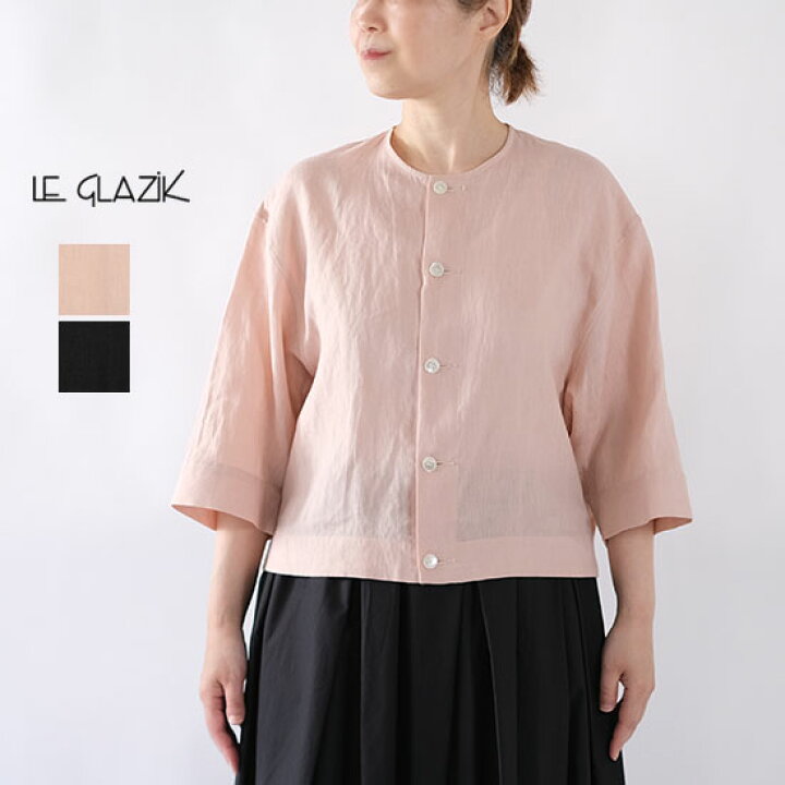 楽天市場】ル グラジック Le glazik リネン カラーレスシャツ 